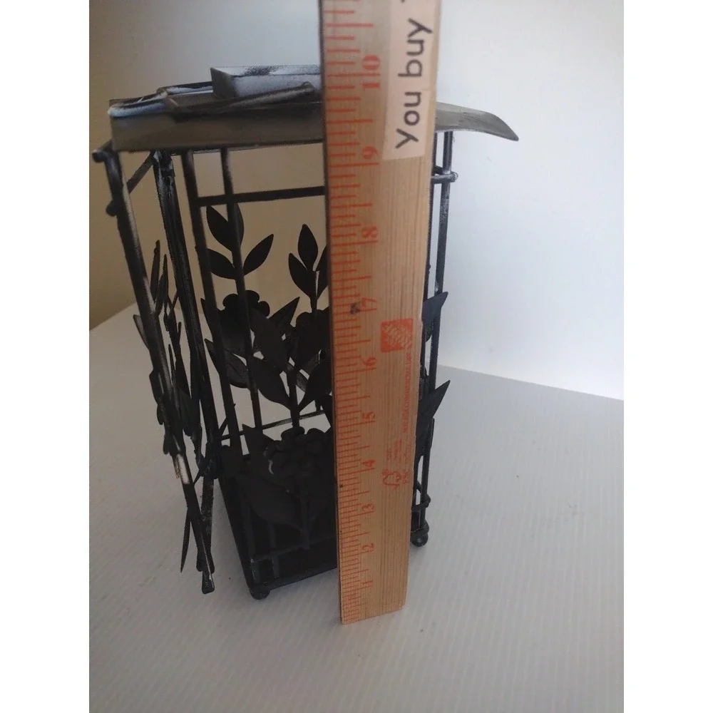 Unbranded‎ Black Square Lantern Floral Cage Style Outdoors Indoors Decor